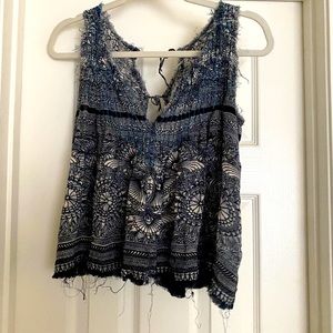 Free people open back flowy tank